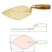 Trowel Bricklayer's with Wooden Handle