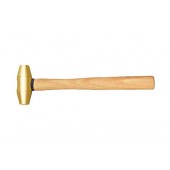 Brass Hammer, Drum Type with Wooden Handle