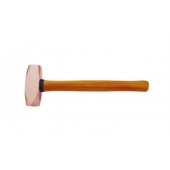 Copper Flat Hammer (Euro Type) with Wooden Handle