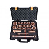 Non Sparking Socket Set - 3/4” & 1" Sq Drive - 26 piece