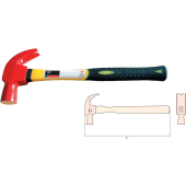 Non Sparking Hammer, Claw with Heavy Duty Handle Integrated with Rubber Grip 