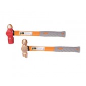 Non Sparking Hammer, Ball Pein with Heavy Duty Fibreglass Handle Integrated with Rubber Grip 