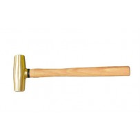 Brass Hammer, Mallet with Wooden Handle