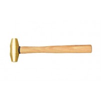 Brass Hammer, Drum Type with Wooden Handle