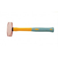 Copper Flat Hammer (Euro Type) with Heavy Duty Fibreglass Handle Integrated with Rubber Grip