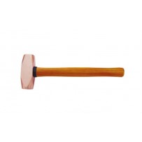 Copper Flat Hammer (Euro Type) with Wooden Handle