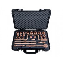 Non Sparking Socket Set - 1/2" Sq Drive - 28 piece