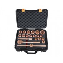 Non Sparking Socket Set - 3/4" Sq Drive - 21 piece