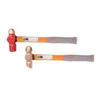 Non Sparking Hammer, Ball Pein with Heavy Duty Fibreglass Handle Integrated with Rubber Grip 