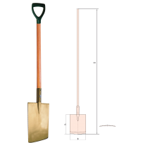 Edging Spade with Wooden Handle