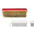 Brass Scratch Brush, Flat Back, 6x16 Rows